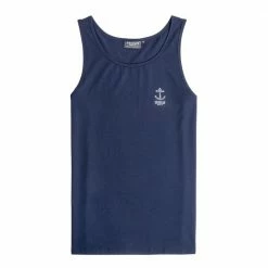 Deals 🛒 Desolve Sink Or Swim Mens Singlet Navy 🔔