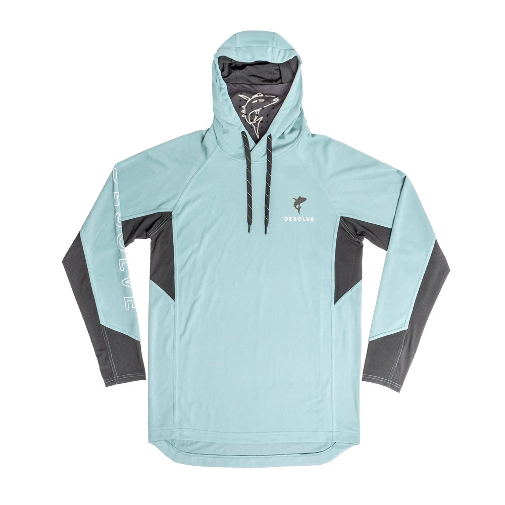 Best deal โญ Desolve Fish Face Mens Hoodie Azure Blue ๐ฅฐ