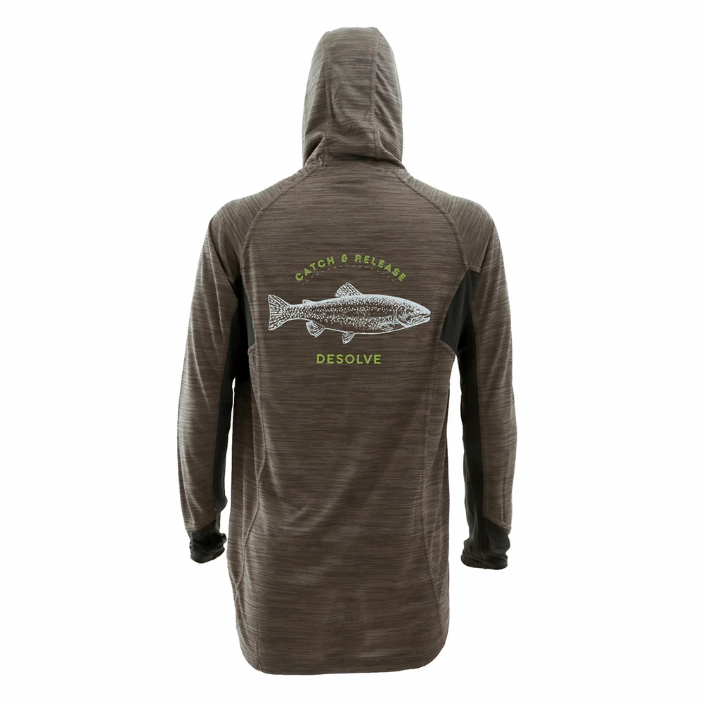Discount π Desolve Fish Face Mens Hoodie Khaki π₯ - Image 2