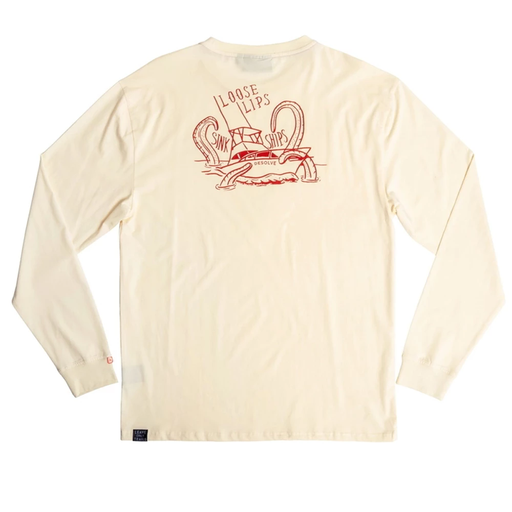 Flash Sale ๐ฅ Desolve Loose Lips Mens Long Sleeve ๐ Shirt Sunshine Yellow ๐ฅ