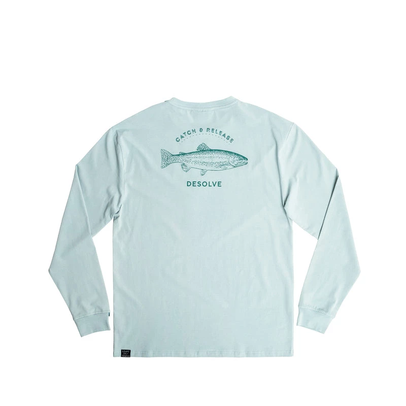 Hot Sale 😀 Desolve Bow Mens Long Sleeve 👕 Shirt Dawn Blue ✨