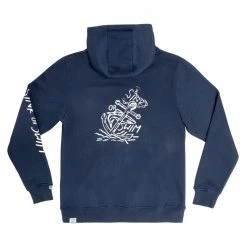 Coupon 🎁 Desolve Sink Or Swim Mens Pullover Hoodie Navy ✨