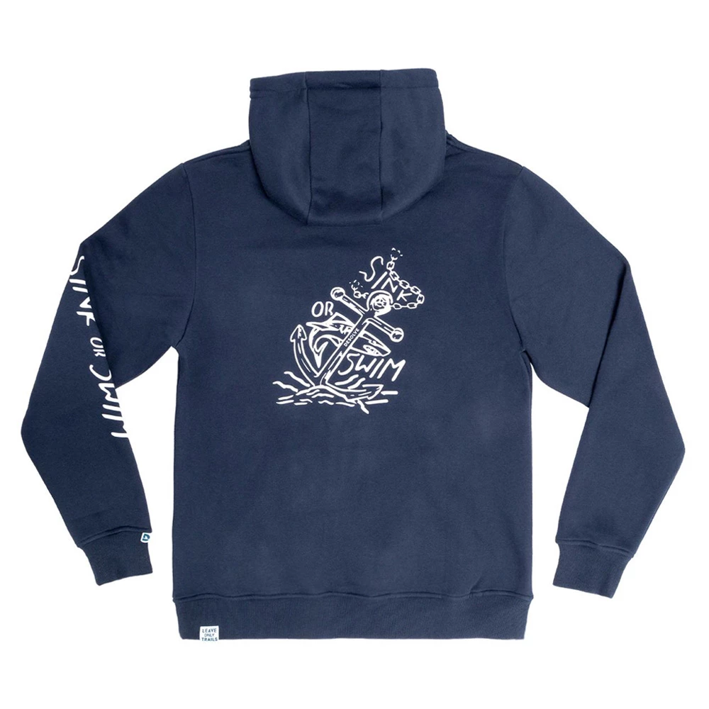 Coupon ๐ Desolve Sink Or Swim Mens Pullover Hoodie Navy โจ