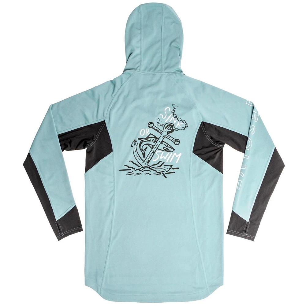 Coupon ๐ Desolve Fish Face Kids Hoodie Azure Blue ๐งจ