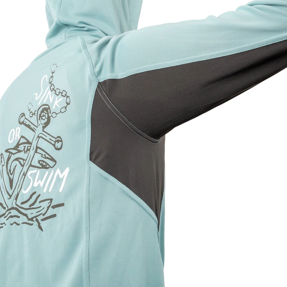 Coupon ๐ Desolve Fish Face Kids Hoodie Azure Blue ๐งจ - Image 3