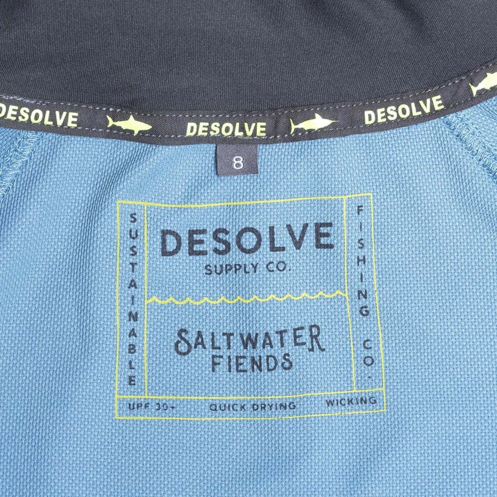 New ๐ Desolve Fish Face Hoodie Kids Atlantic Blue ๐ - Image 8