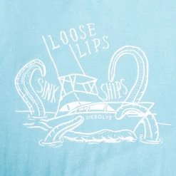 Buy 🎁 Desolve Loose Lips T-Shirt Marina Blue ❤️