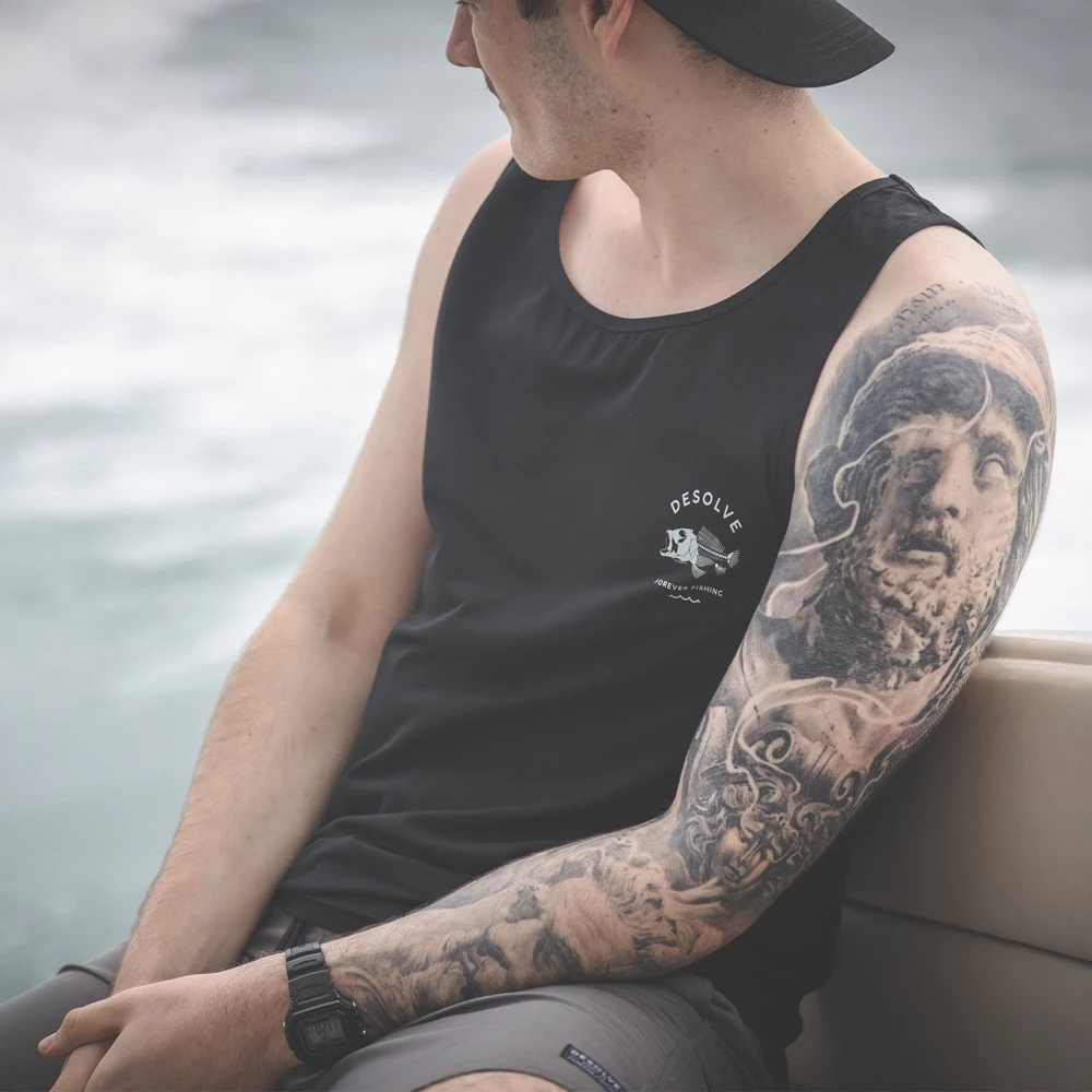 Hot Sale ๐ Desolve Scale Mens Singlet Black ๐ - Image 5